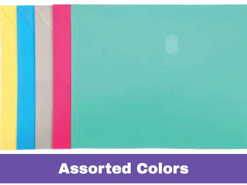 1InTheOffice Binder Pocket Envelopes 3 Ring, 3 Ring Envelopes with Hook & Loop Closure, Assorted Colors, (6 Pack) - Image 5